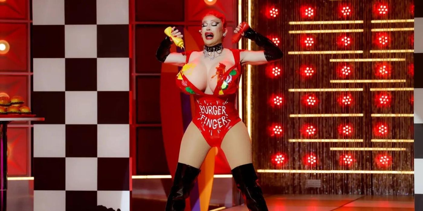 Plane Jane performs during the Talent Show on 'RuPaul's Drag Race' Season 16