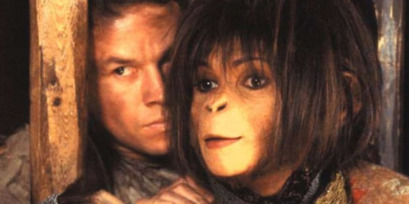 Mark Wahlberg e Helena Bonham Carter no planeta dos macacos de Tim Burton