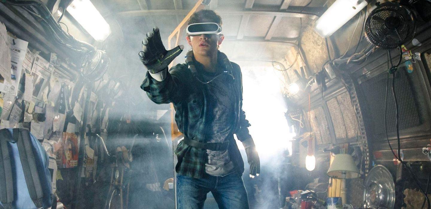 Tye Sheridan as Wade Watts entering the OASIS in the movie Ready Player One by Steven Spielberg