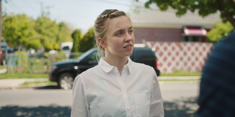 Sydney Sweeney looking nervous as Reality Winner in HBO's Reality