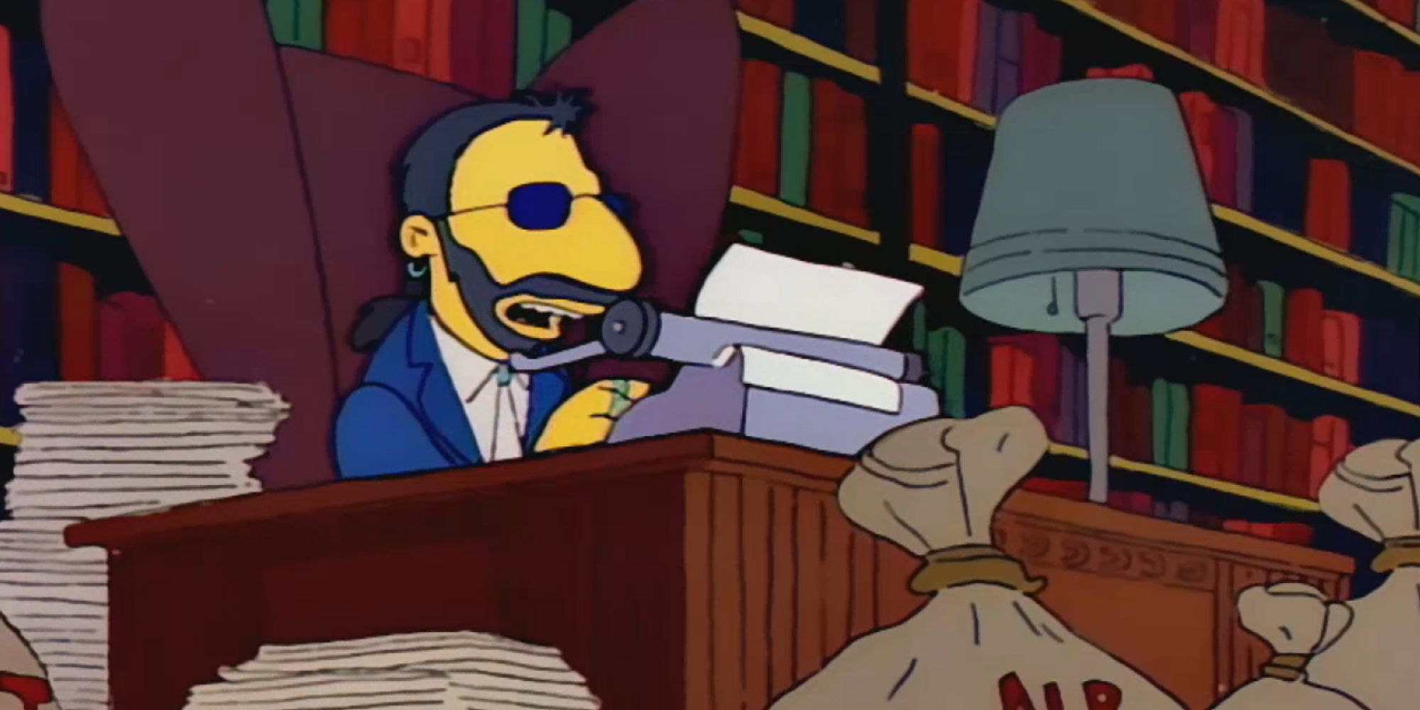 Ringo Starr answering fan mail in The Simpsons