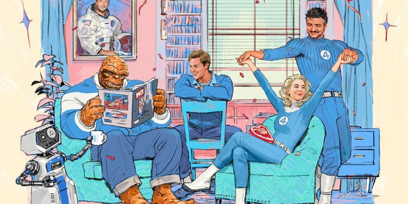 The cast of 'Fantastic 4' 2025 on the Valentine's Day Poster