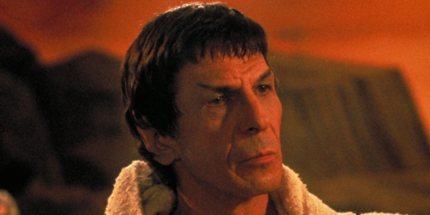Leonard Nimoy as Spock looking solemn in Star Trek III: The Search for Spock