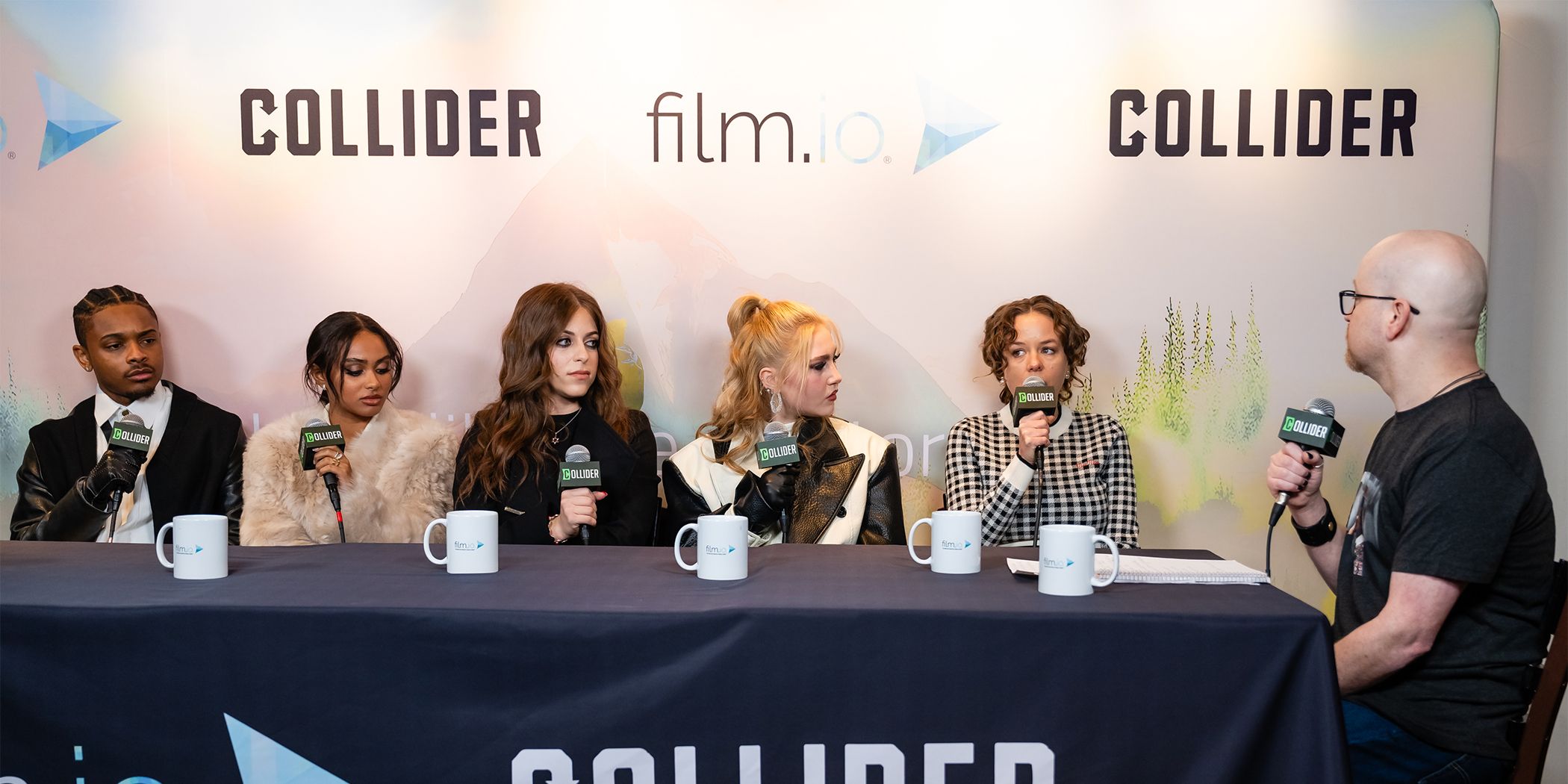 The cast of Suncoast sitting for an interview at Sundance 2024