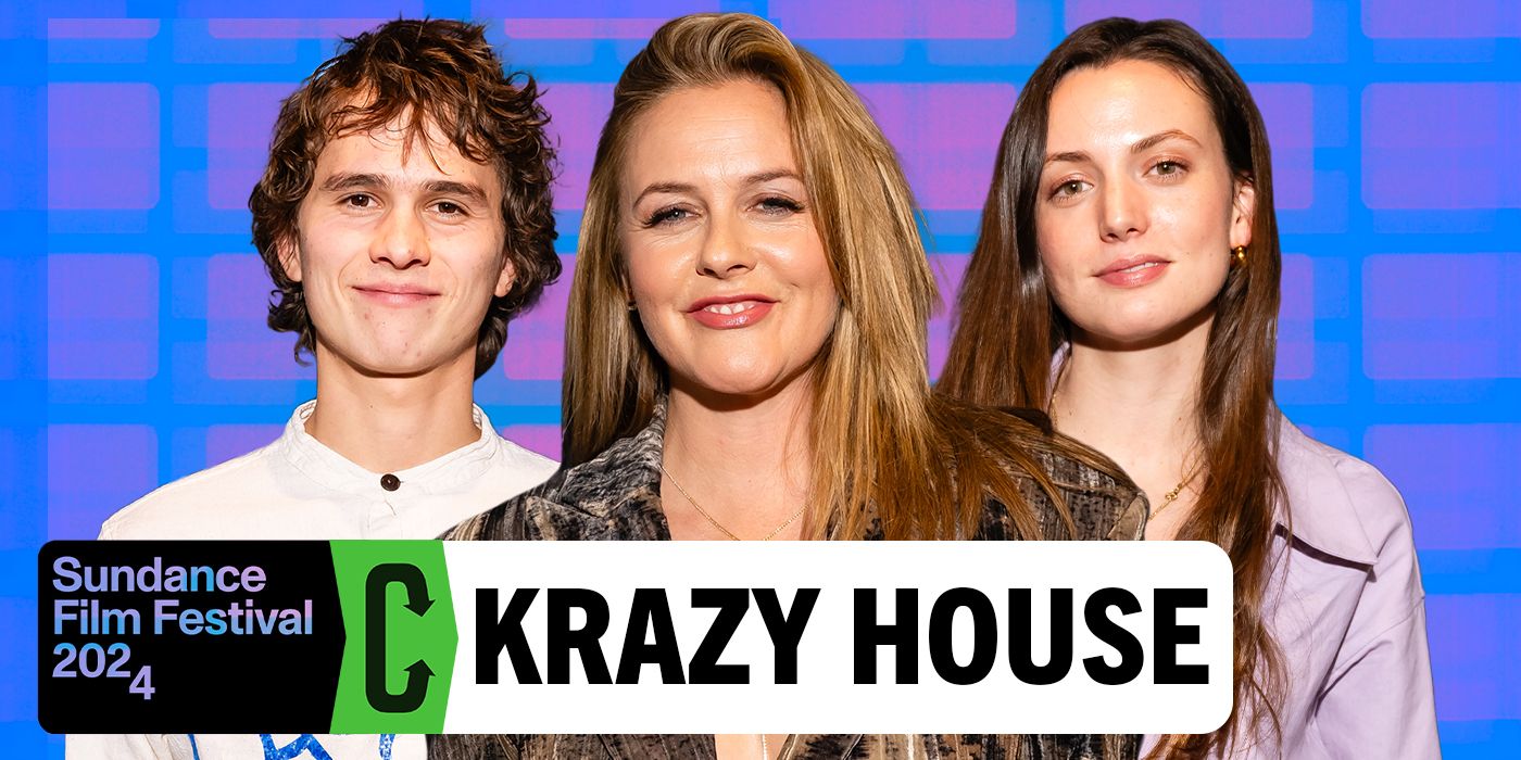 Custom image for Krazy House interview at Sundance 2024 with Alicia Silverstone, Walt Klink, and Gaite Jensen