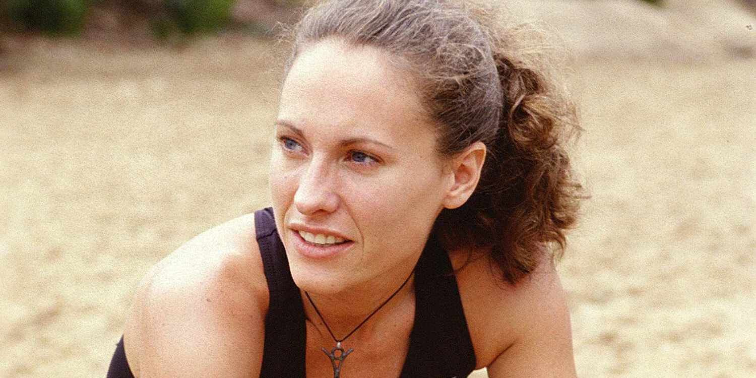 A still from Survivor: The Australian Outback featuring notorious villain Jerri Manthey