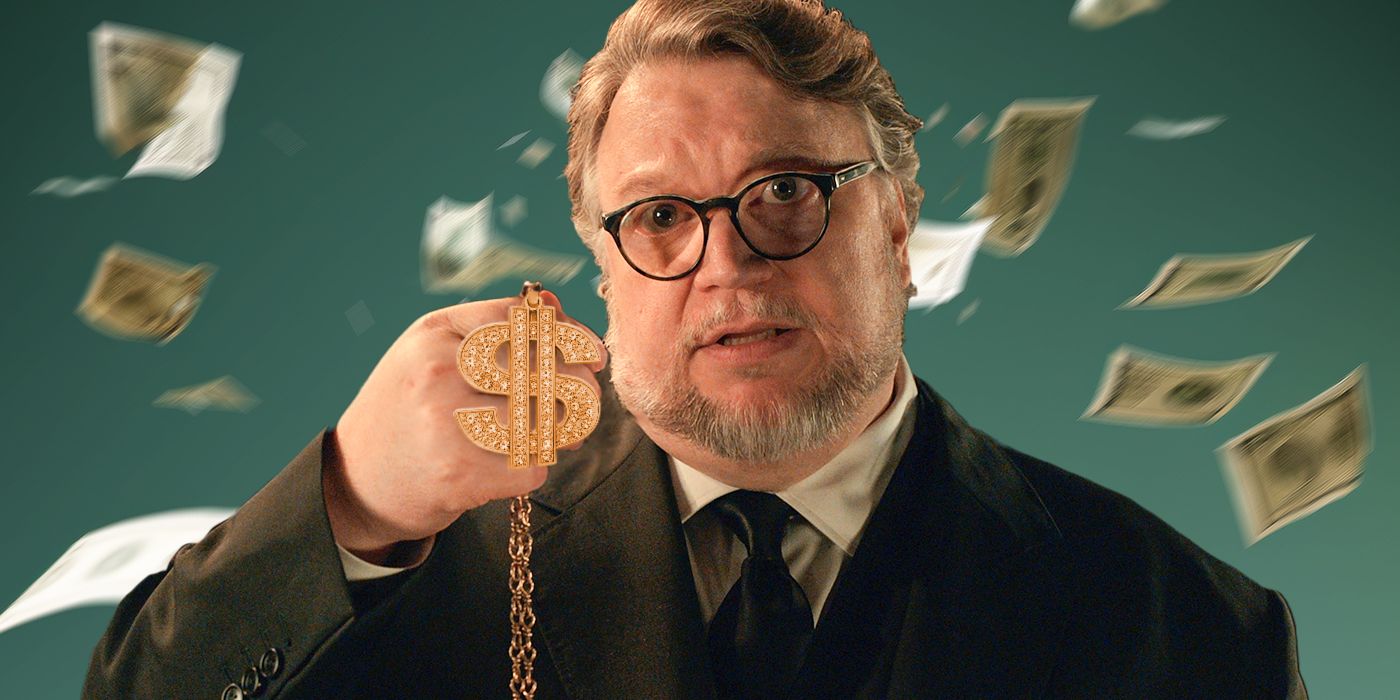 Custom image of Guillermo del Toro holding money 