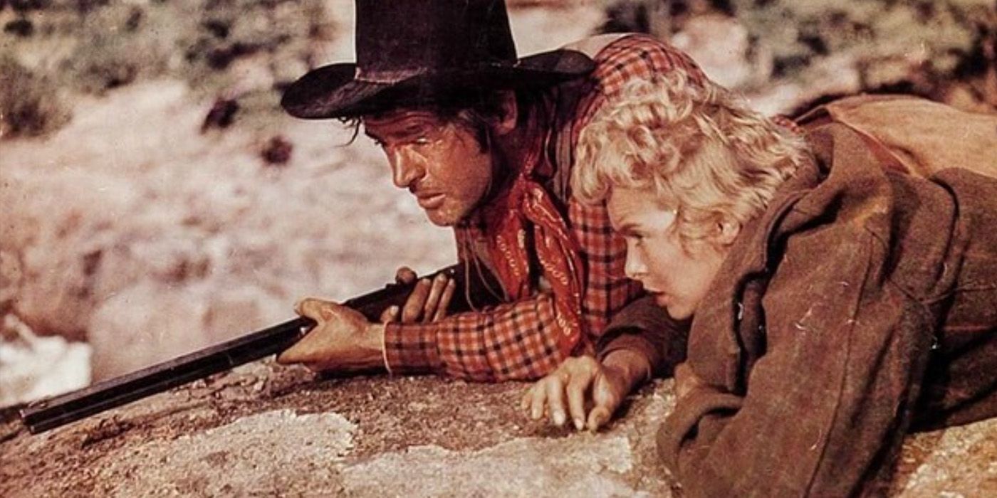 Ben Vandergroat (Robert Ryan) and Lina Patch (Janet Leigh) hide out in 'The Naked Spur.'