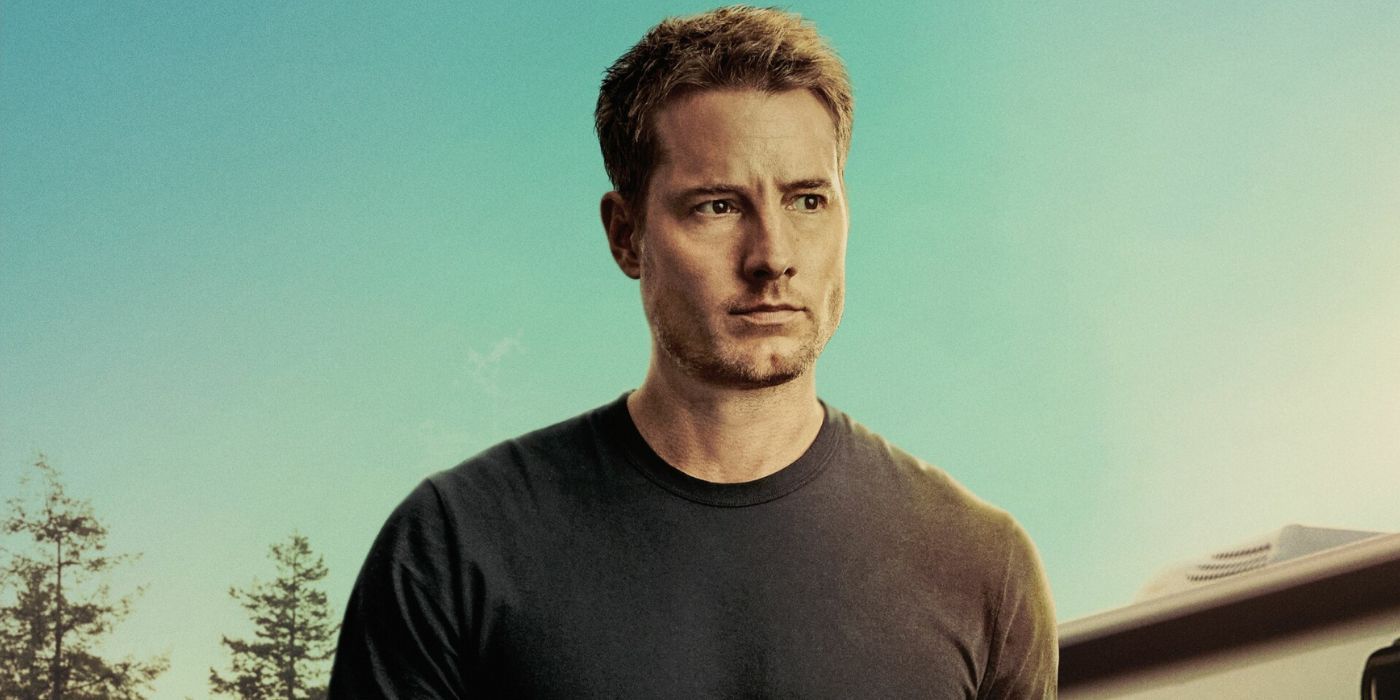 Justin Hartley as Colter Shaw on the poster for Tracker