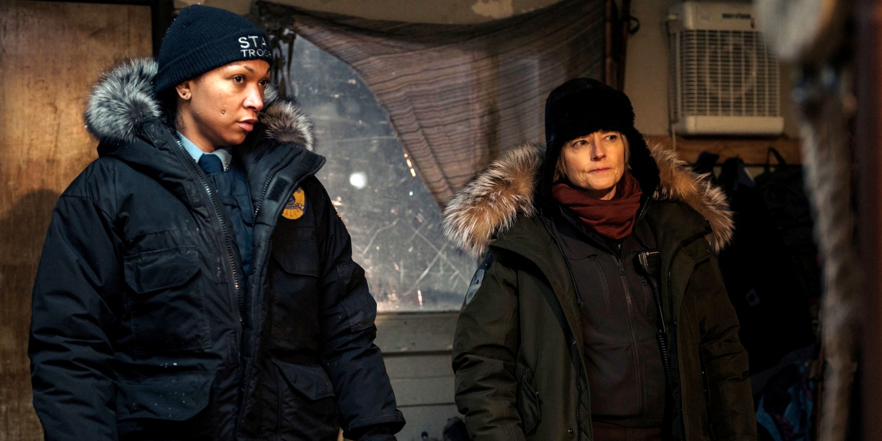 Jodie Foster as Liz Danvers and Kali Reis as Evangeline Navarro in Episode 3 of True Detective Night Country