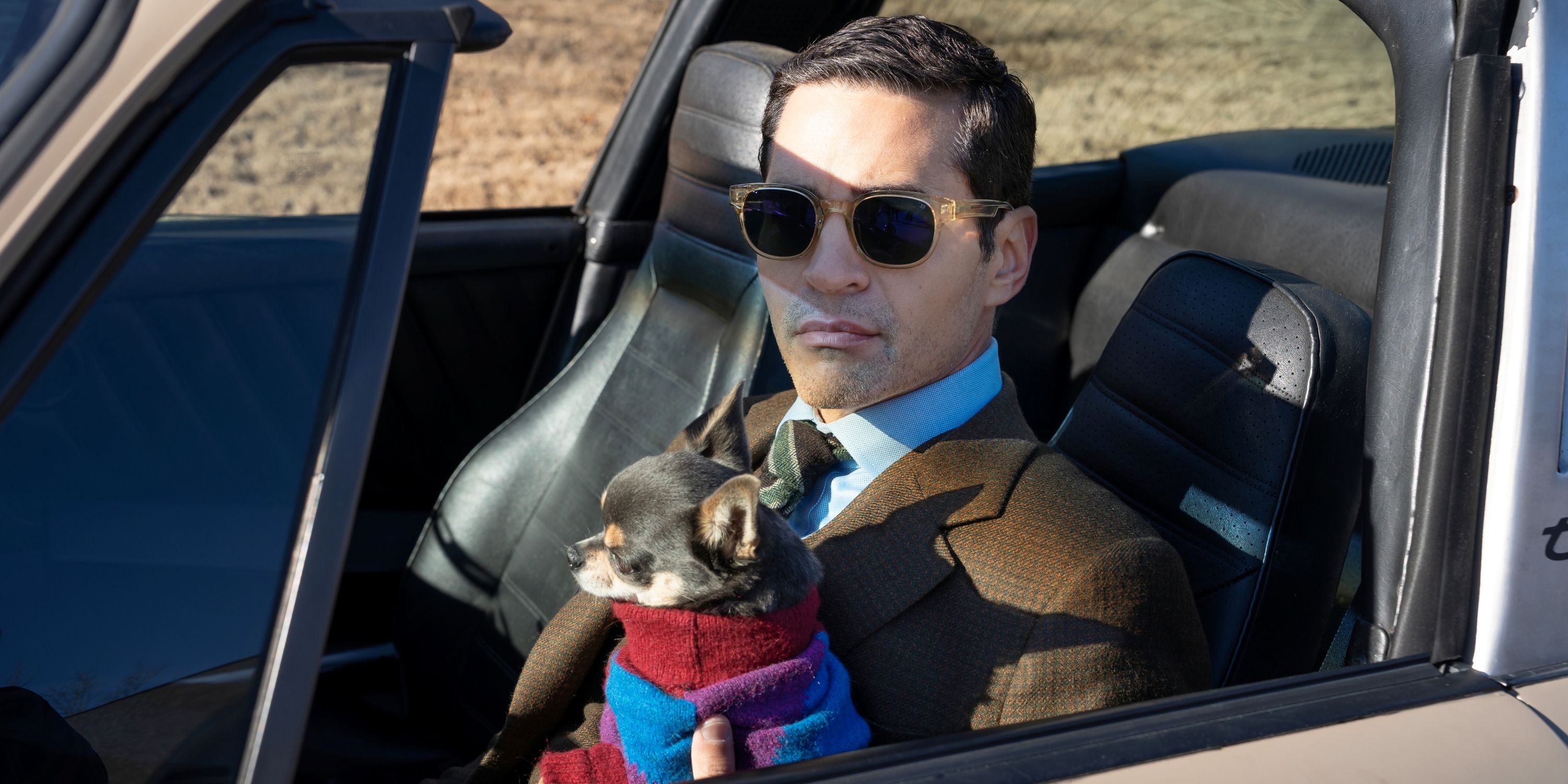 Ramón Rodríguez as Will Trent and Belle the dog as Betty in Episode 1 of Season 2 of ABC's Will Trent