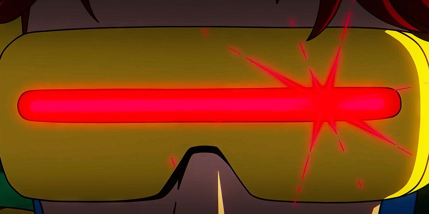 Close up of Cyclops' visor in X-Men '97