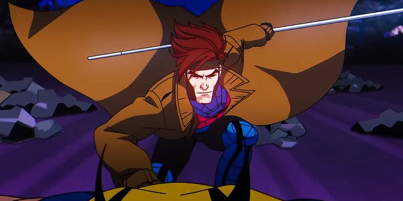 Gambit with staff in X-Men '97.