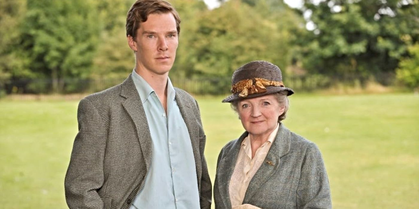 Benedict Cumberbath and Julia McKenzie in a promotional photo for Agatha Christie's Marple