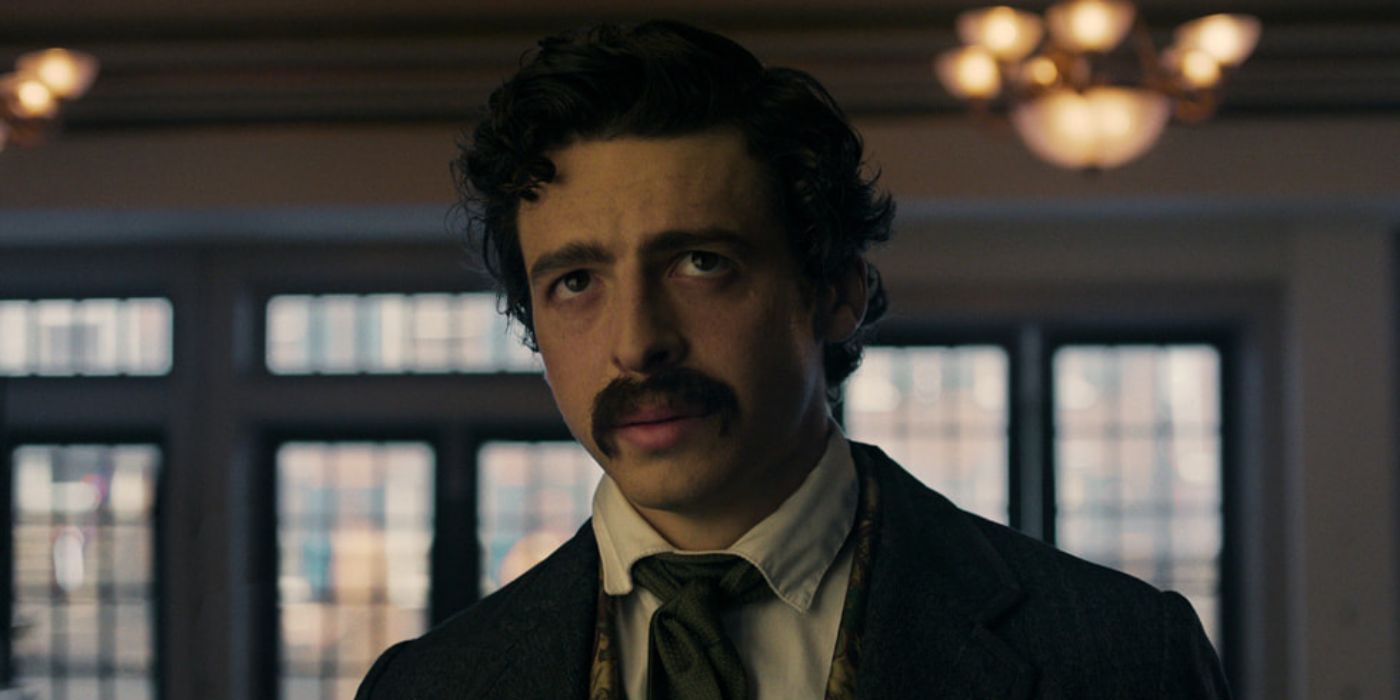 close-up of Anthony Boyle as Lincoln's assassin John Wilkes Booth in 'Manhunt'