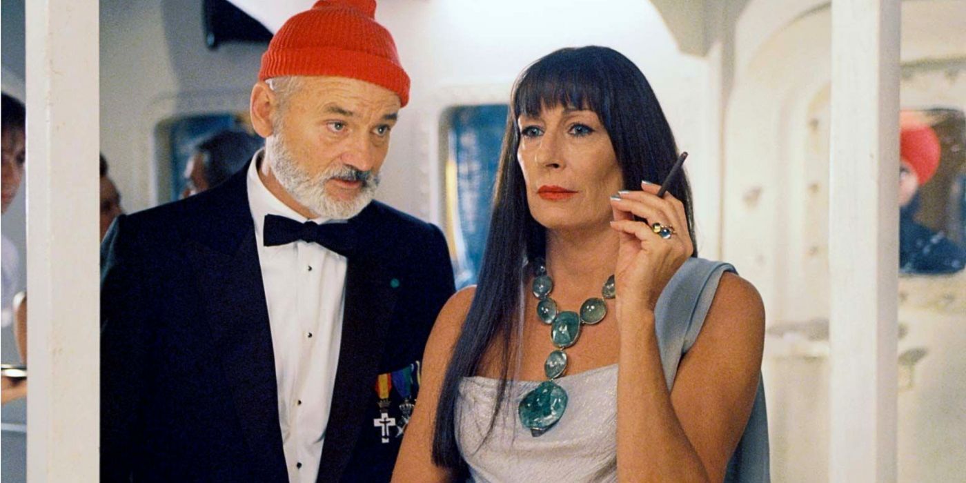 Bill Murray and Anjelica Huston join forces in The Life Aquatic with Steve Zissou.