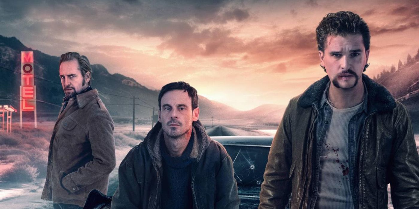 Josh Lucas, Scoot McNairy, and Kit Harington on the poster for Blood for Dust