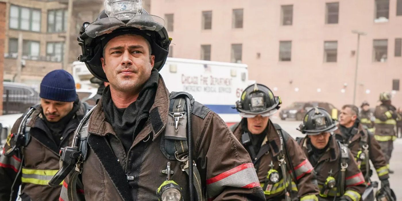 Taylor Kinney and other firefighters in Chicago Fire Season 12