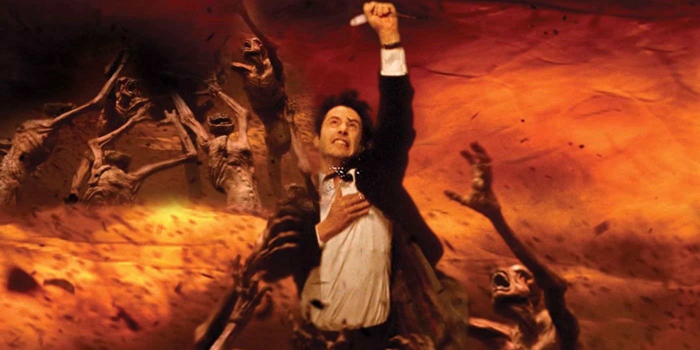 John Constantine (Keanu Reeves) fights through Hell in 'Constantine'