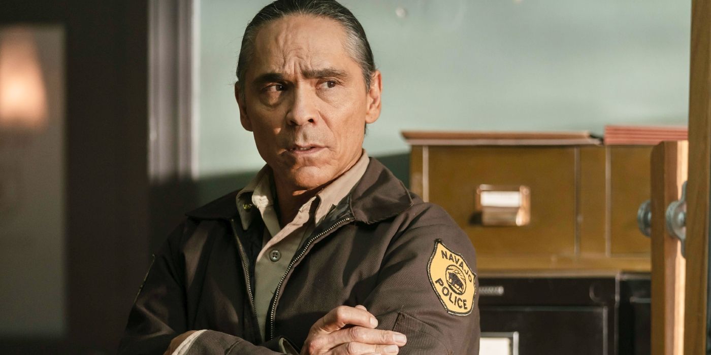 Zahn McClarnon as Joe Leaphorn in Dark Winds 