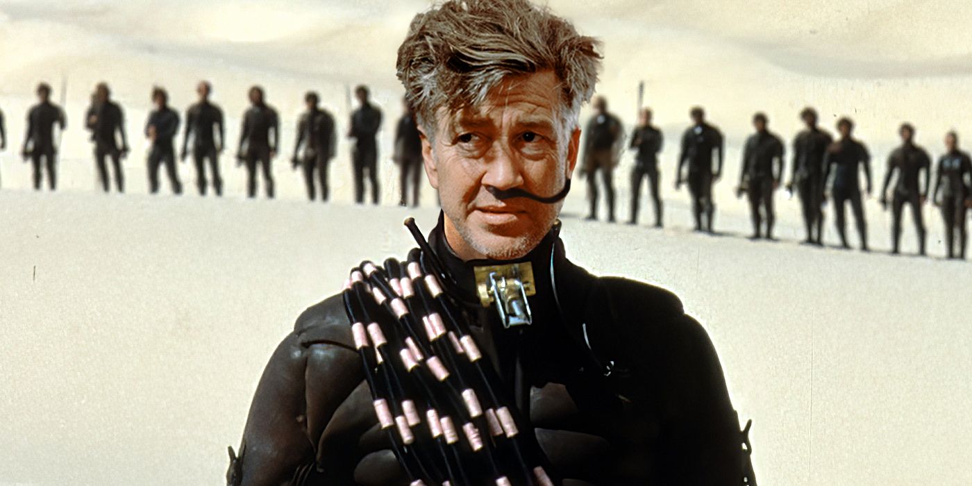 A custom image of David Lynch wearing a Stillsuit from Dune