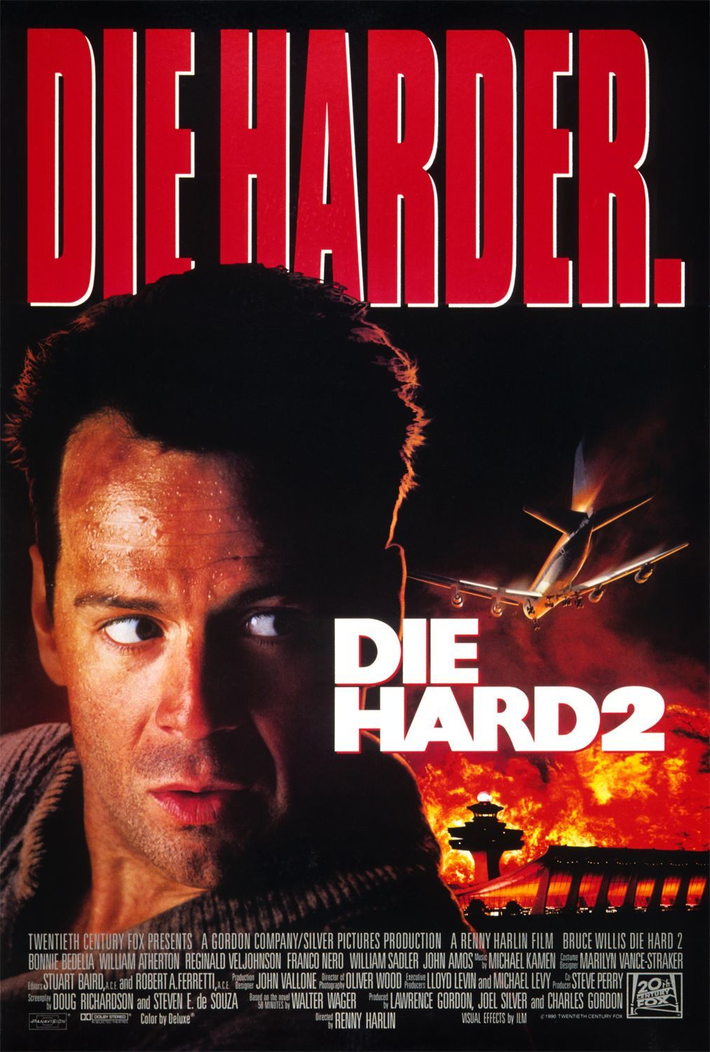 Die Hard 2 poster with Bruce Willis