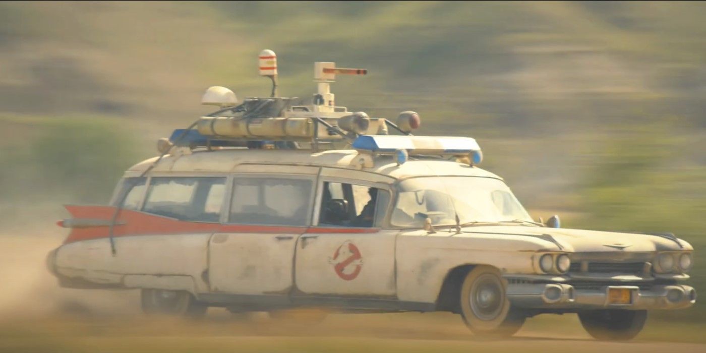 The ectomobile being driven in &lsquo;Ghostbusters: Afterlife&rsquo;