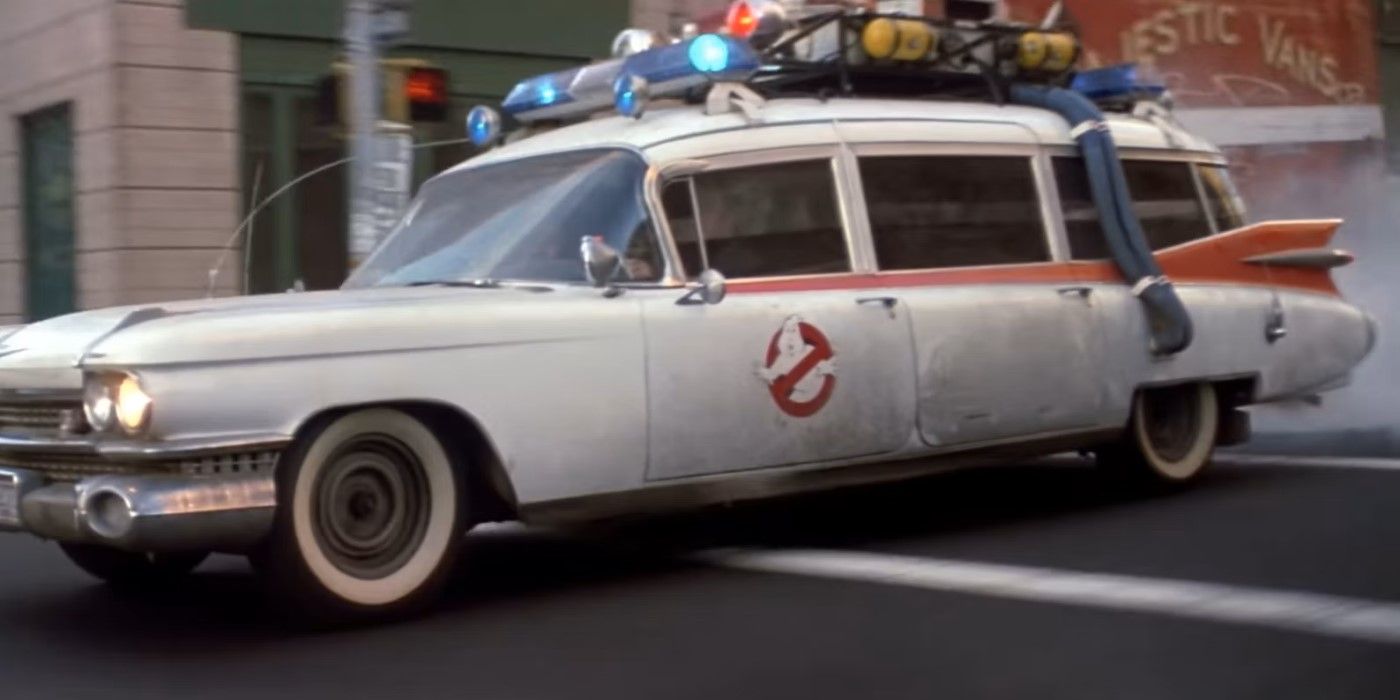 The beat up Ectomobile in 'Ghostbusters 2'