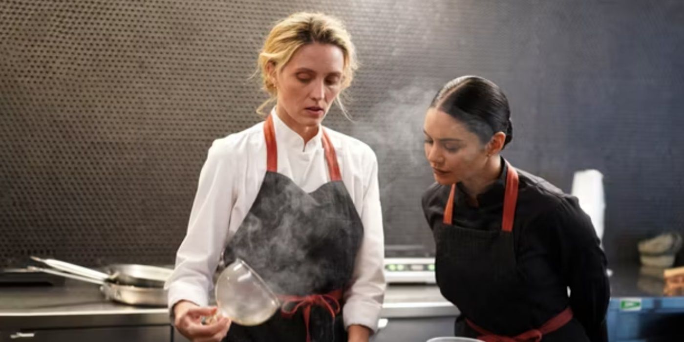 Evelyne Brochu and Vanessa Hudgens in French Girl