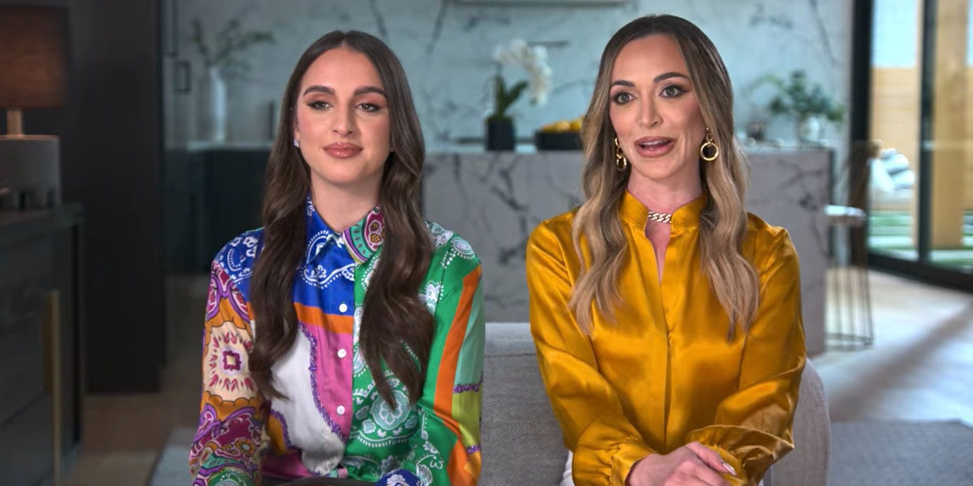 Alexia Umansky and Farrah Brittany sit together in an interview for 'Buying Beverly Hills'