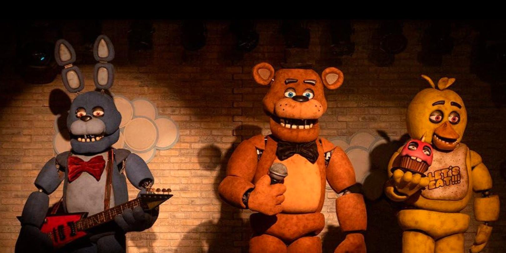close up of the Fazbear's Fantasy and Fun Band from Five Nights at Freddy's