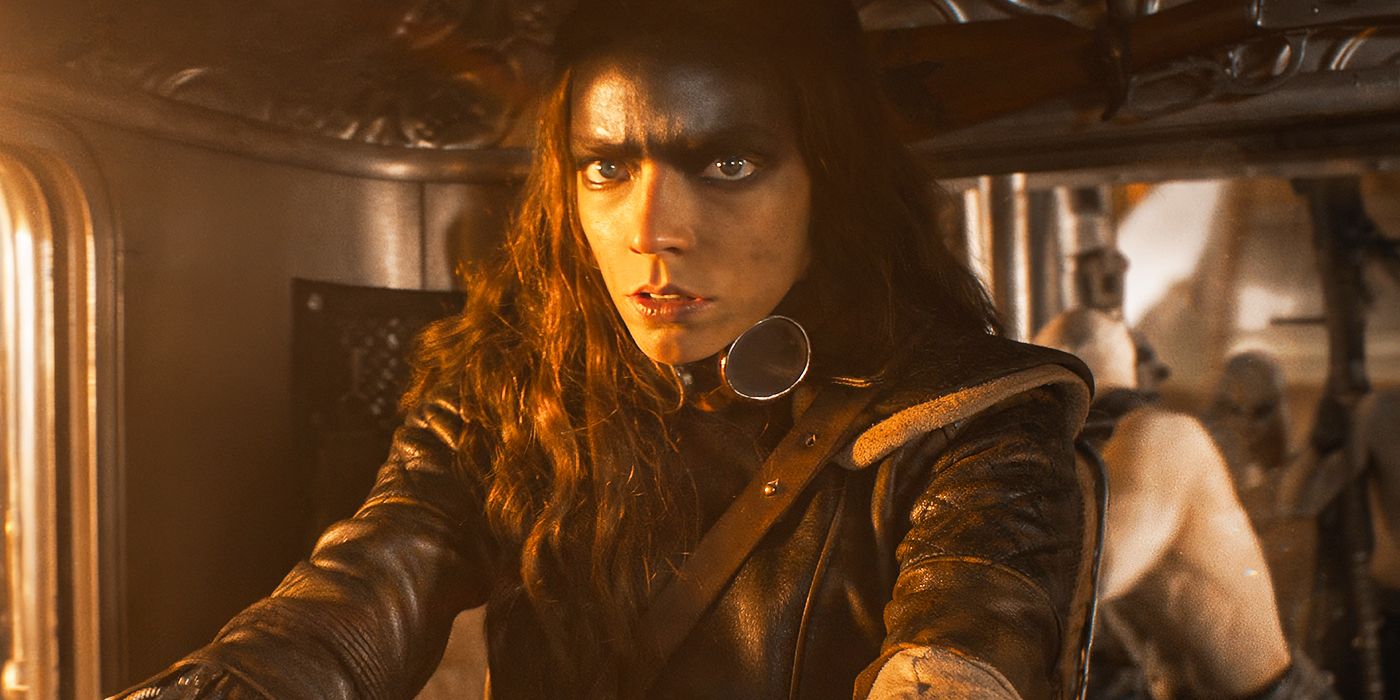 Anya Taylor Joy behind the wheel in Furiosa: A Mad Max Saga.