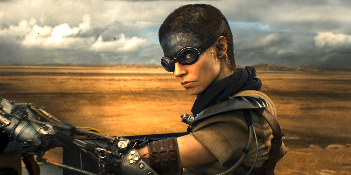 Anya Taylor Joy with black paint on her forehead in Furiosa: A Mad Max Saga