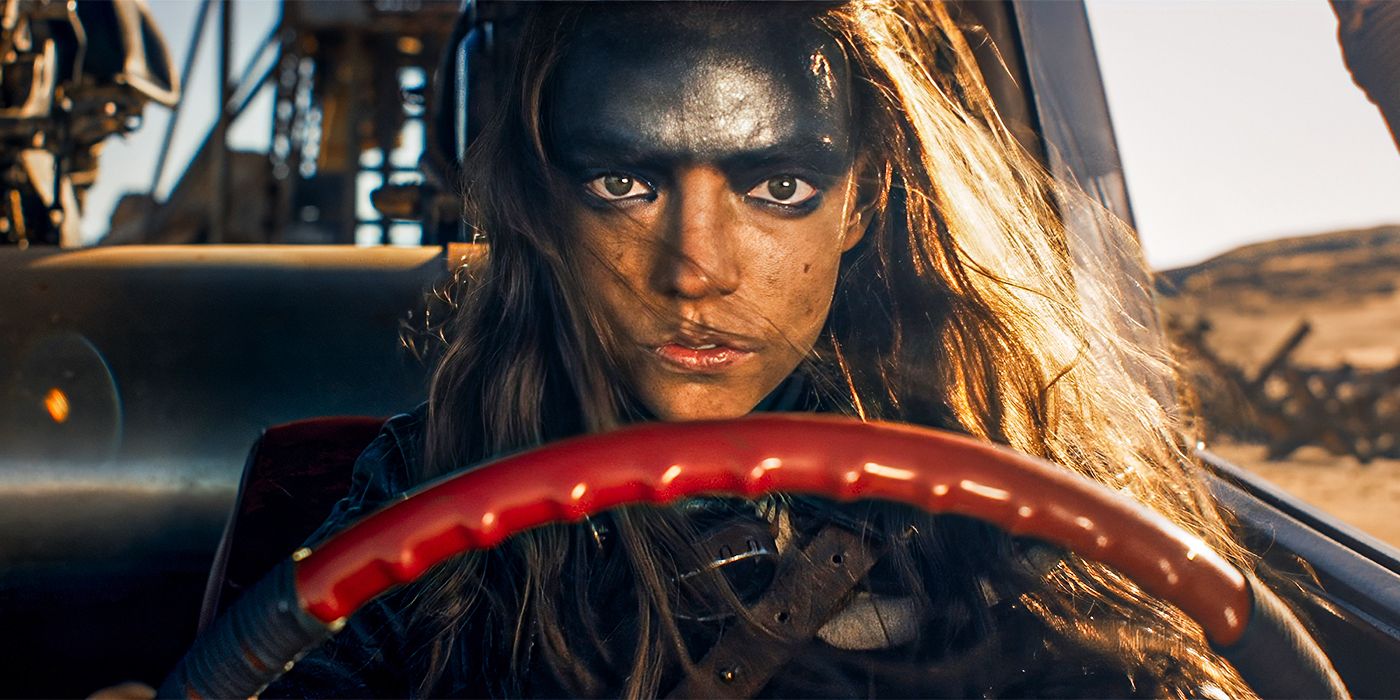 Anya Taylor-Joy behind the wheel in Furiosa: A Mad Max Saga
