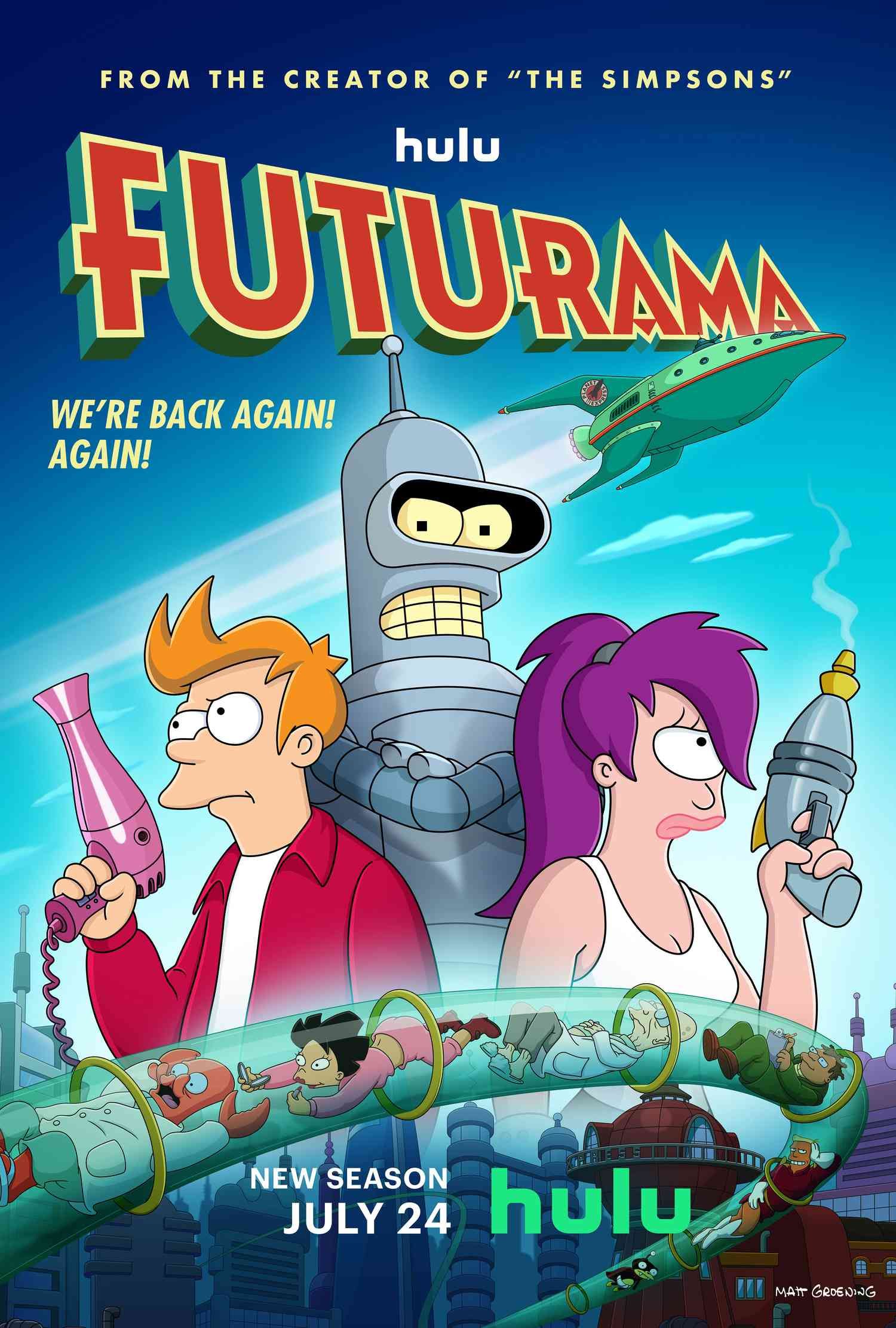 Renacimiento de Futurama Hulu Póster