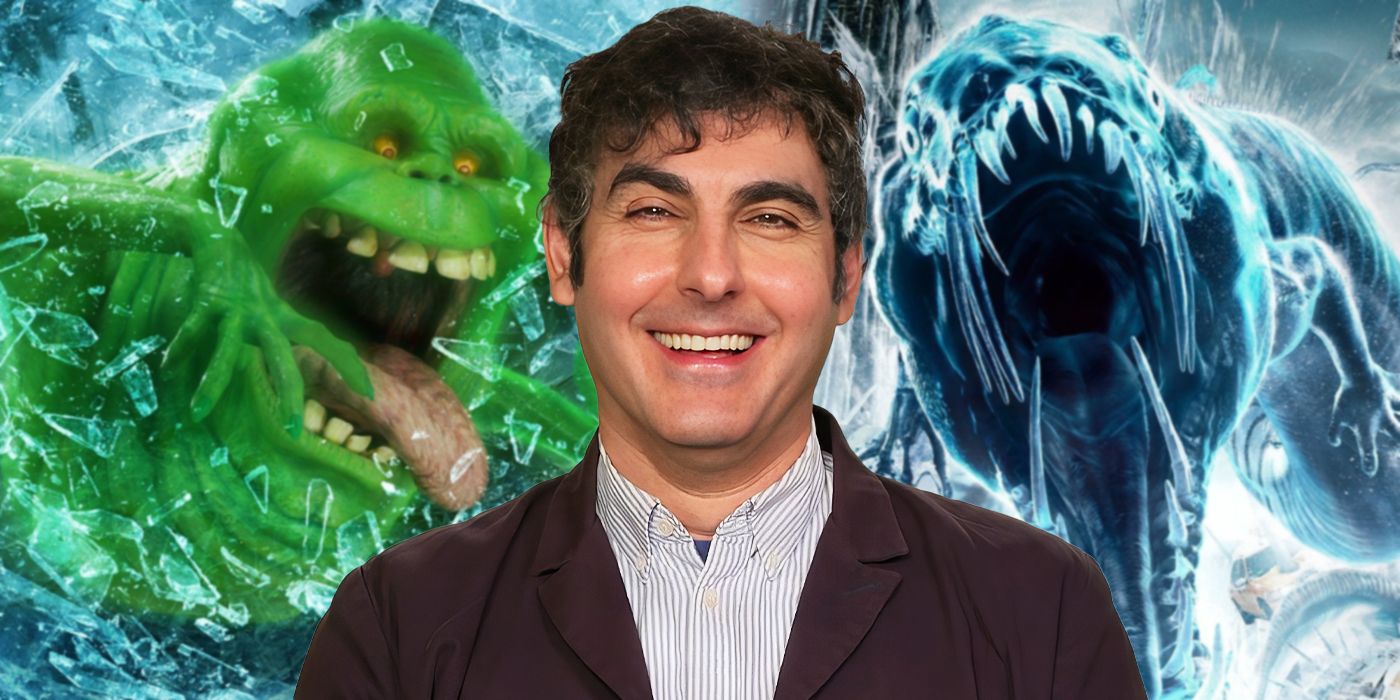 Custom image of Ghostbusters: Frozen Empire director Gil Kenan smiling during an interview 