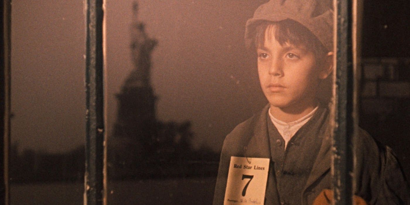 Young Vito Corleone, looking out a window at the Statue of Liberty in The Godfather Part II