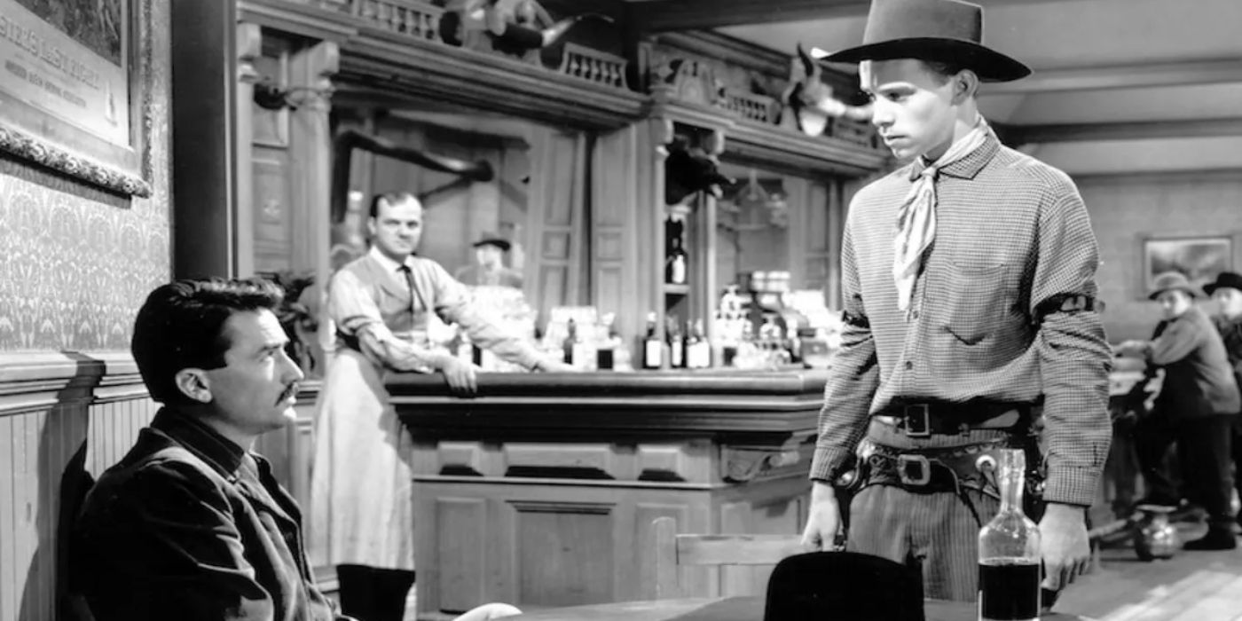 Gregory Peck Sitting in a bar in the Gunfighter