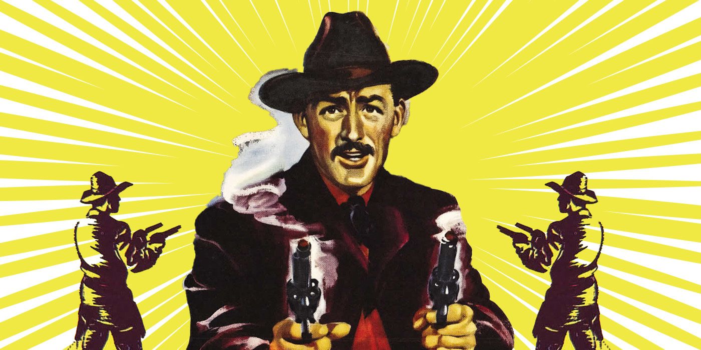 cartoon Gregory Peck as the Gunslinger
