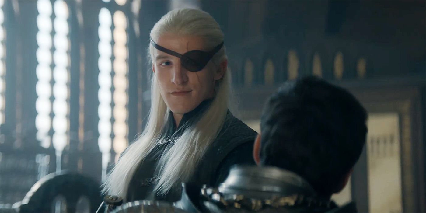 Ewan Mitchell as Aemond Targaryen in House of the Dragon Season 2
