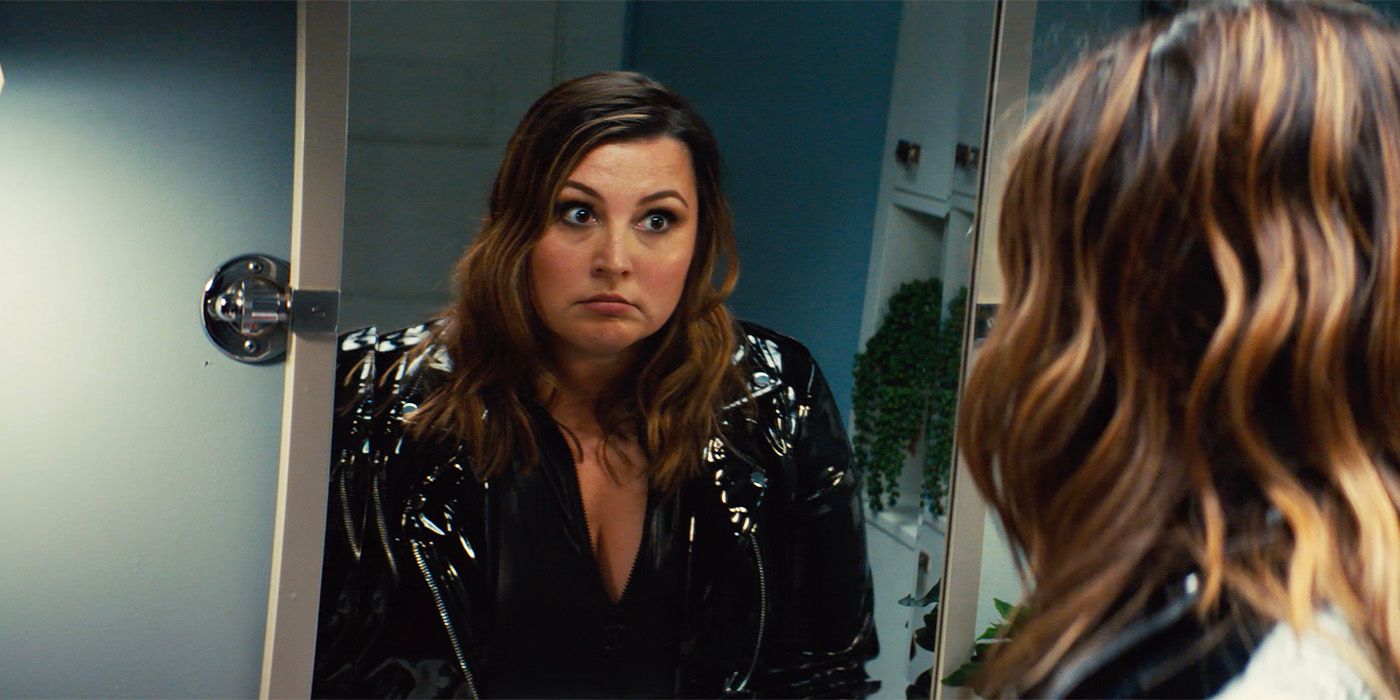 Madison Hatfield hyping herself up in the mirror in a still from I Could Dom