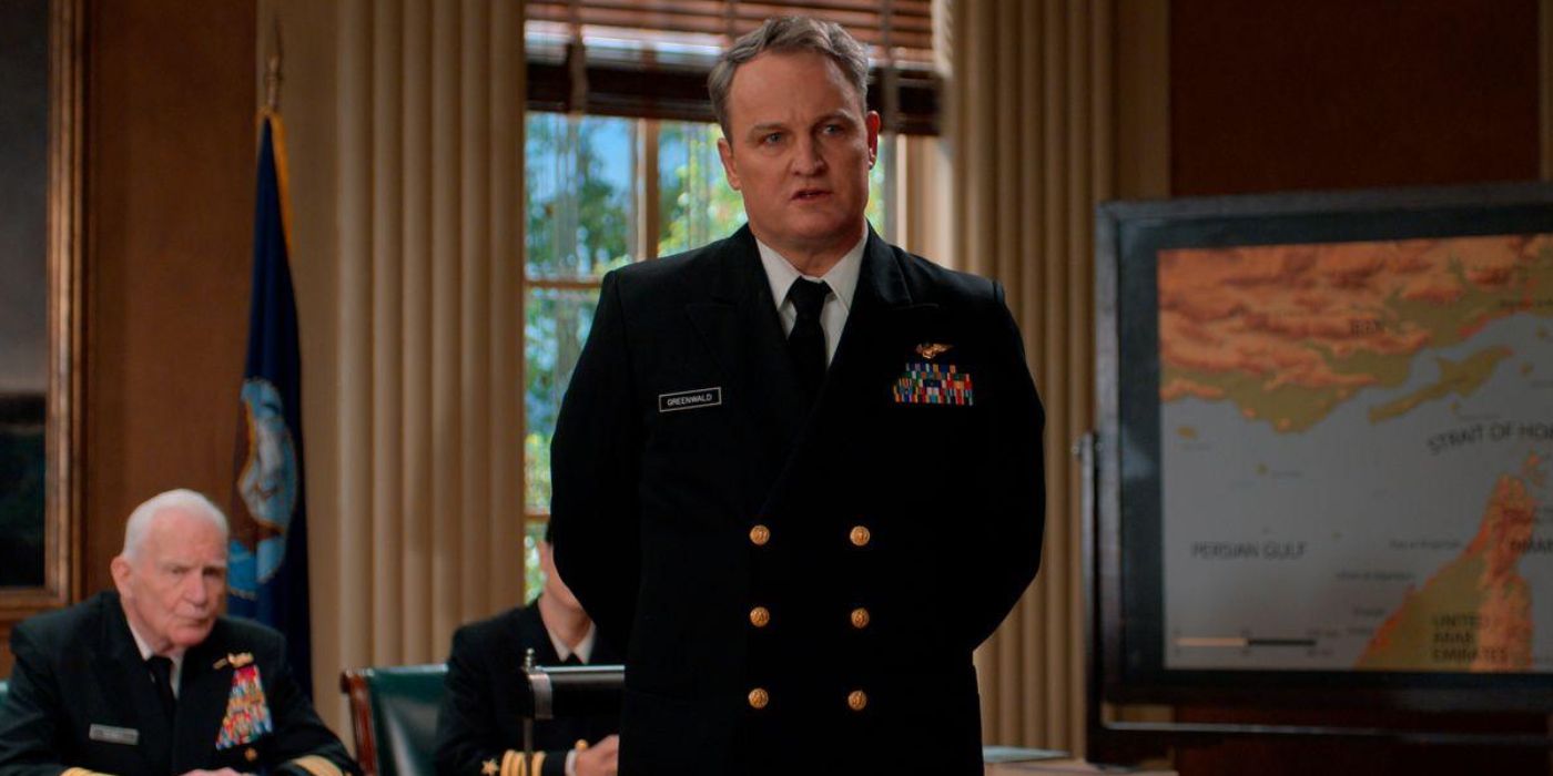Jason Clarke giving a testimony in The Caine Mutiny Court Martial