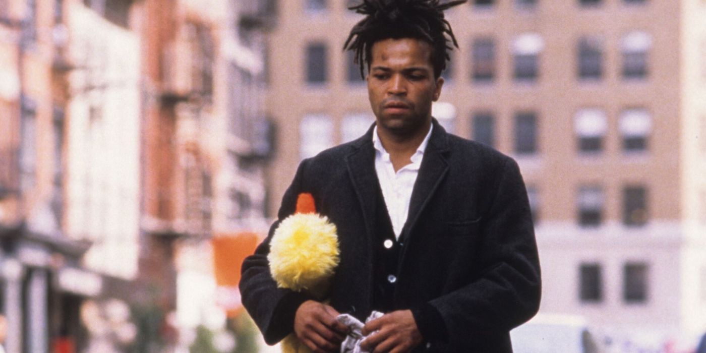 Basquiat walking down the street in Basquiat