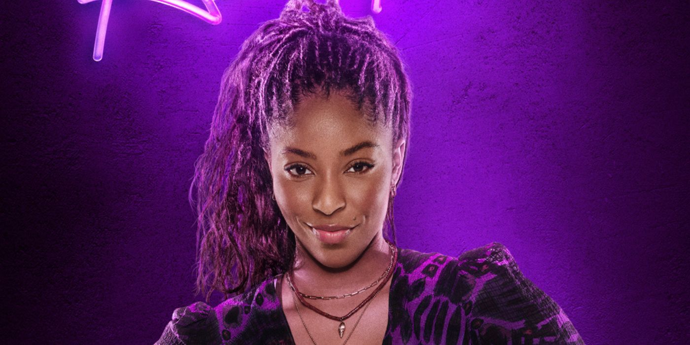 Jessica Williams as Frankie on a character poster for Road House