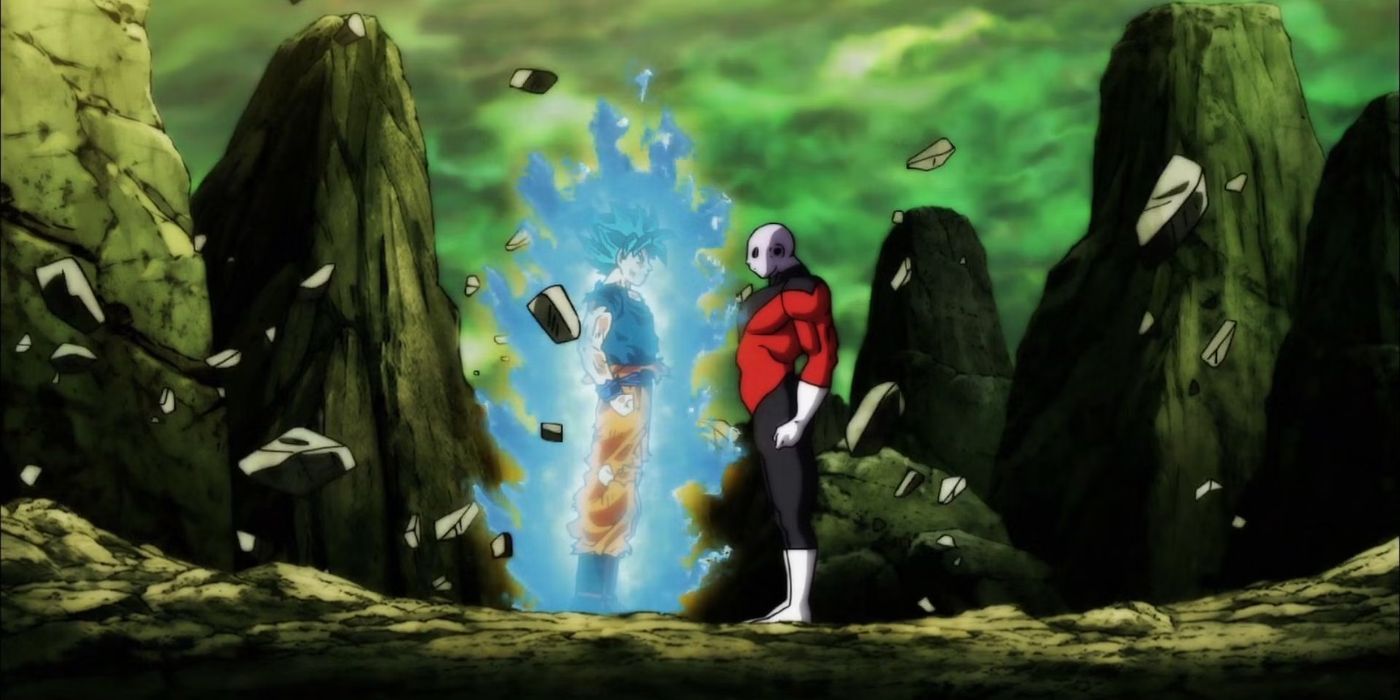 Jiren faces off with Super Saiyan Blue Goku in Dragon Ball Super
