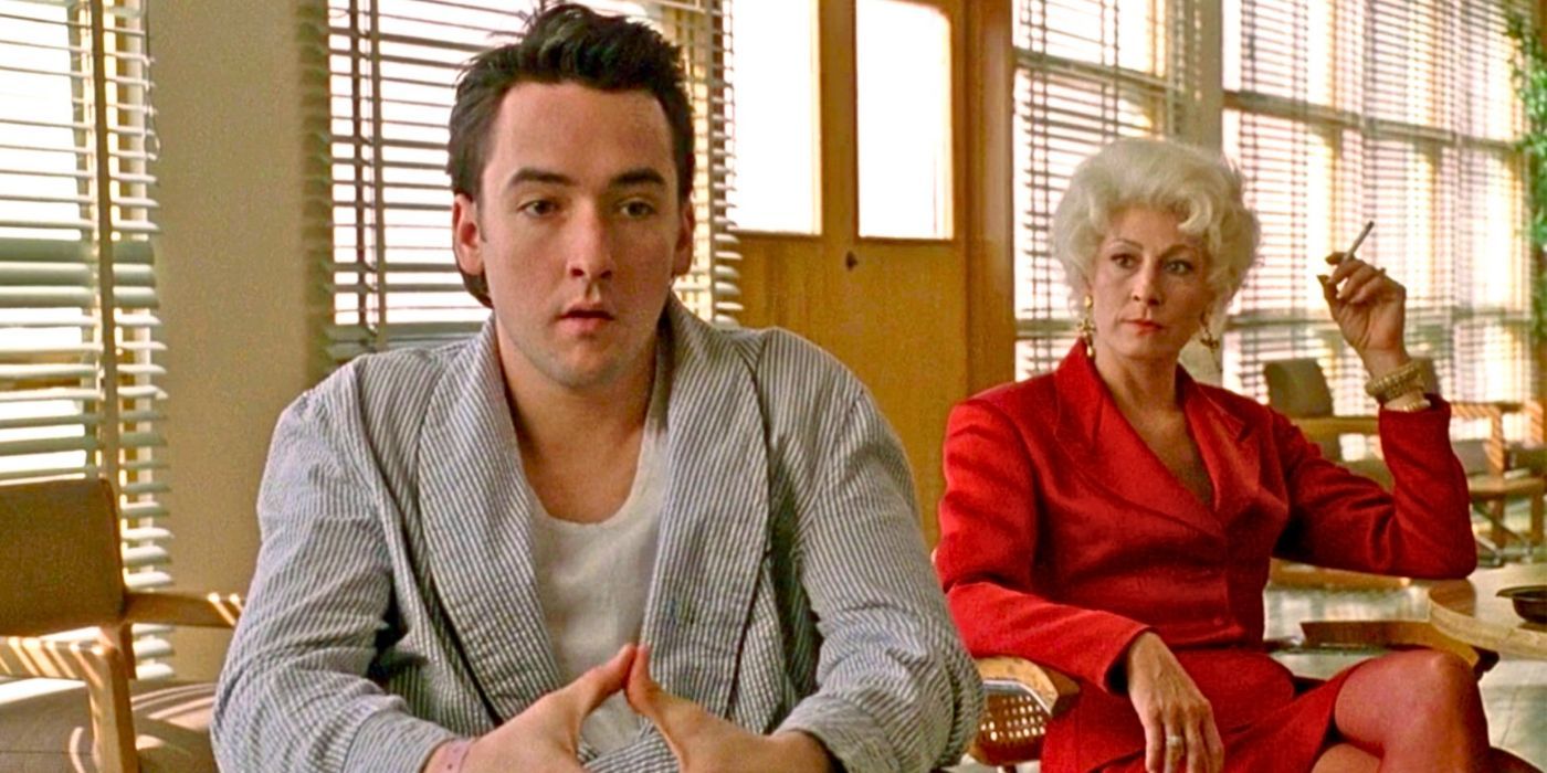 John Cusack and Anjelica Huston have a discussion in The Grifters.