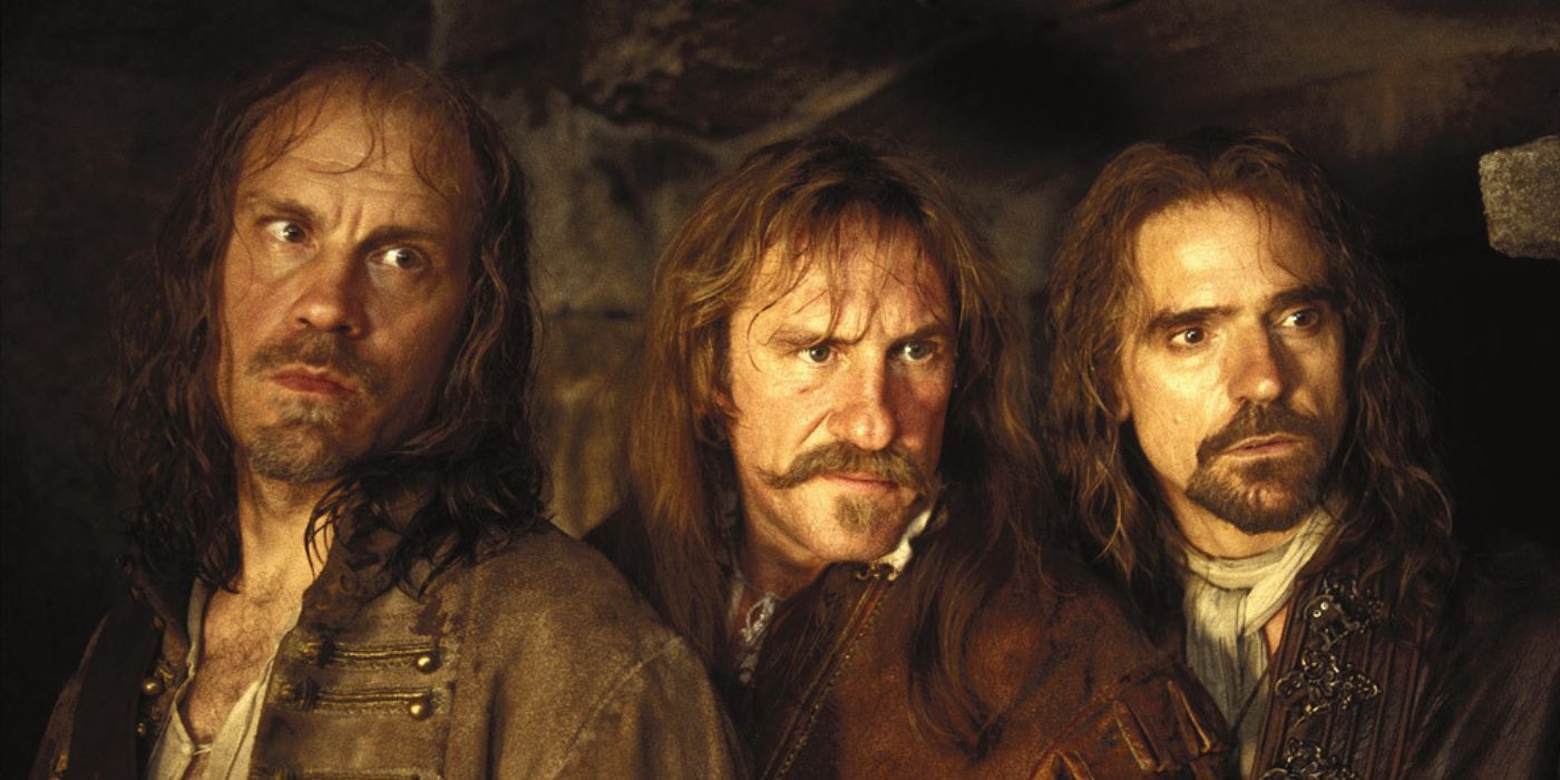 Athos, Portos, and Aramis looking ahead in The Man in the Iron Mask