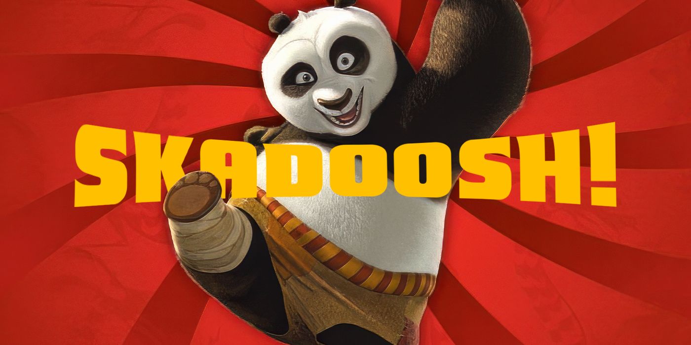 Blended image showing Po from Kung Fu Panda with the word 