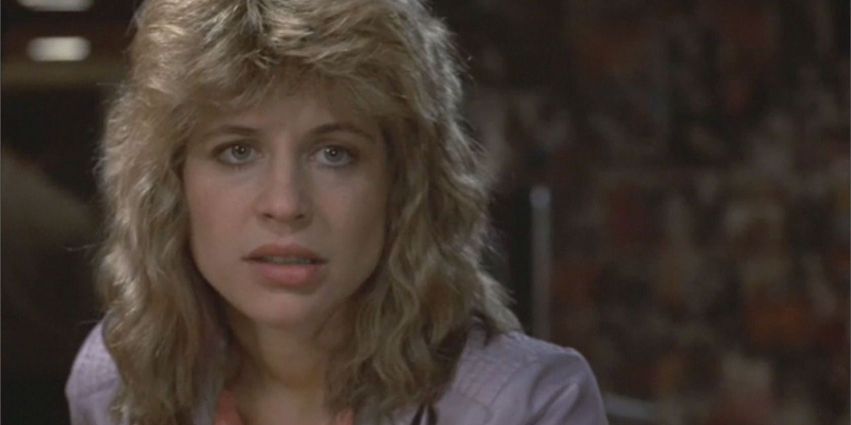 Sarah Connor looking concerned in 'The Terminator'