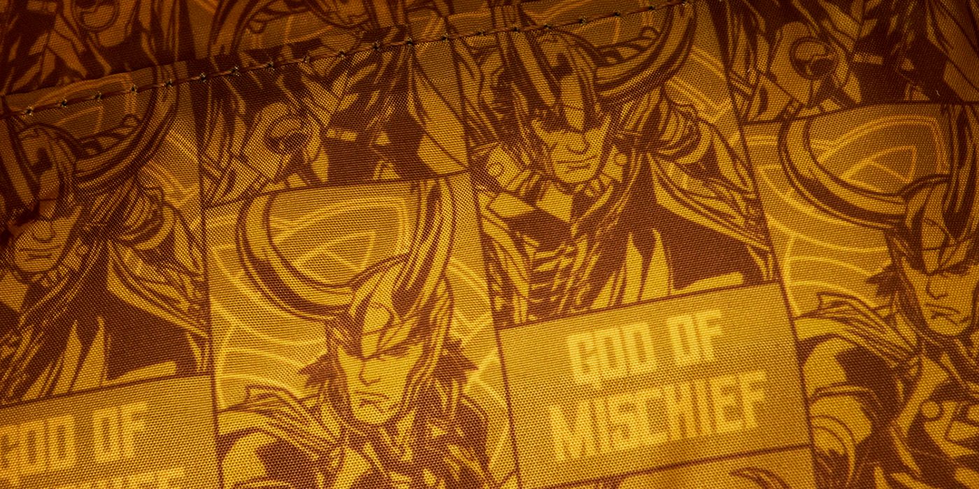 Interior print of a Loki bag from Loungefly